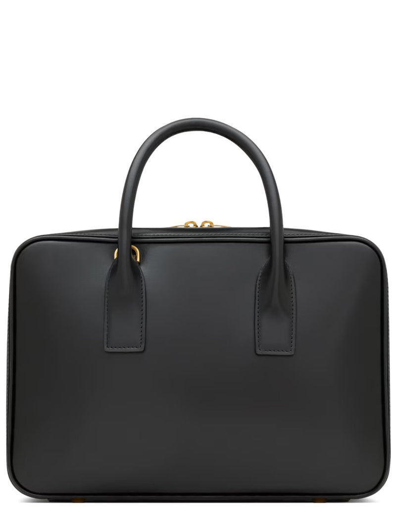 Saint Laurent Top Handle Bag — Black Leather