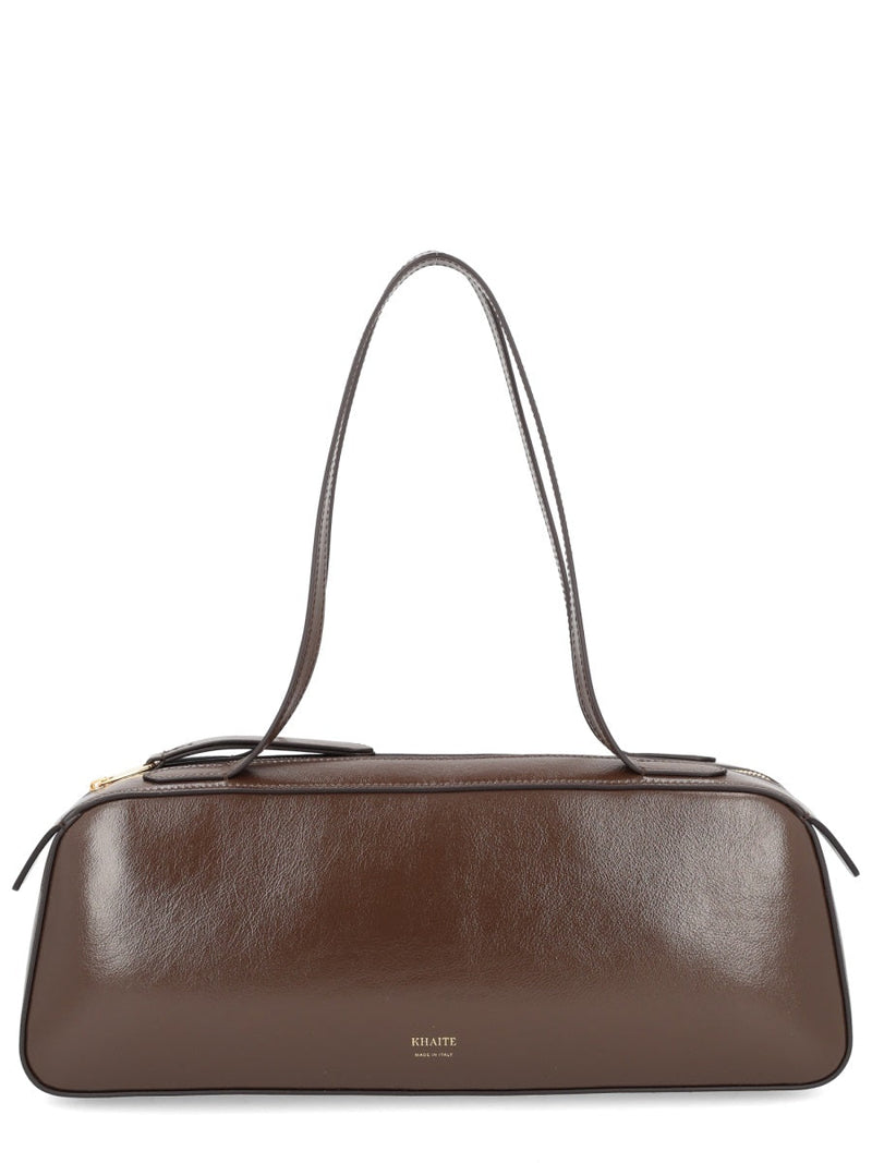 Khaite Simona Shoulder Bag — Brown Calf Leather
