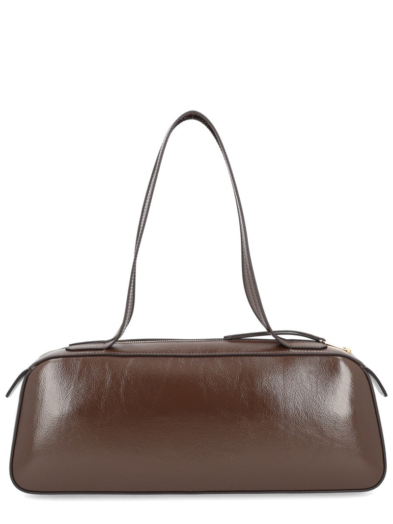 Khaite Simona Shoulder Bag — Brown Calf Leather