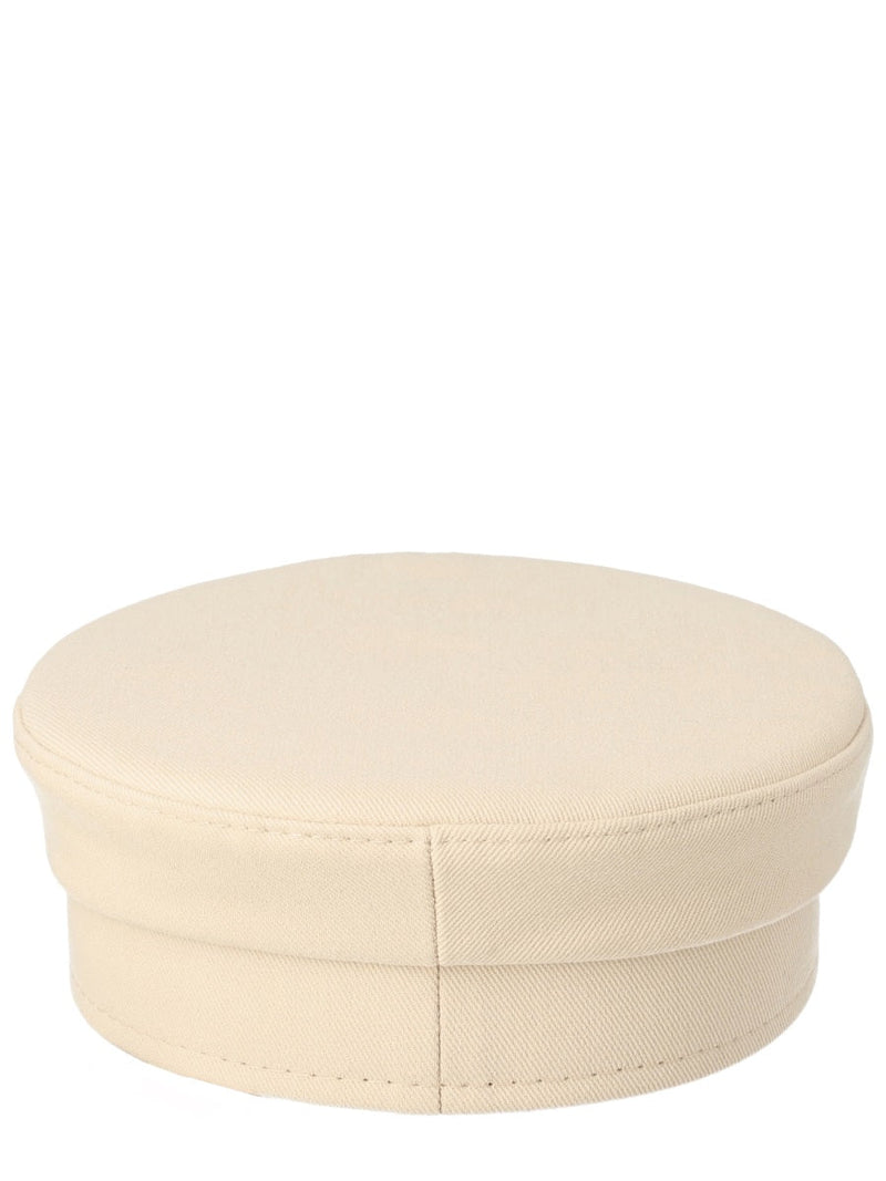 Ruslan Baginskiy Kpc0361ps26_cbeige Cotton Flat Cap — Beige Caps