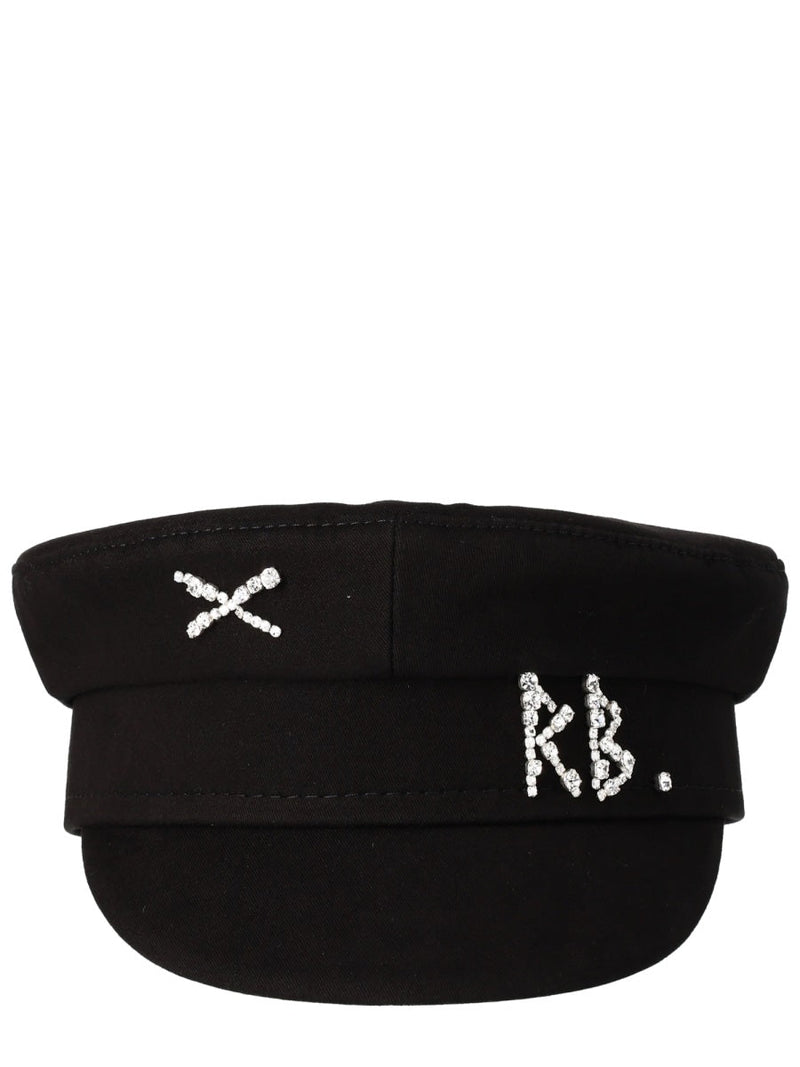 Ruslan Baginskiy Kpc033ps26_c-Dmdblack Cotton Flat Cap — Black Exterior: Caps
