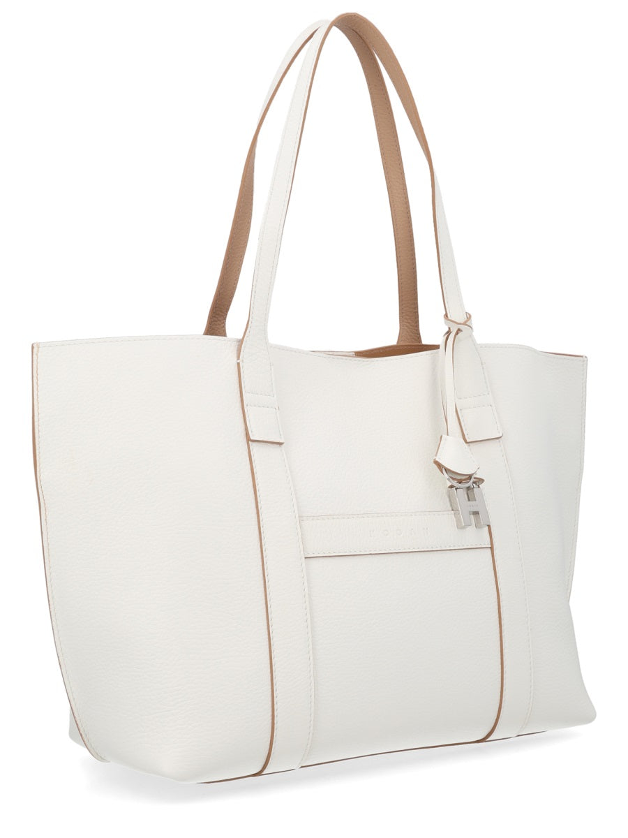 Hogan Calf Leather Shoulder Bag — White