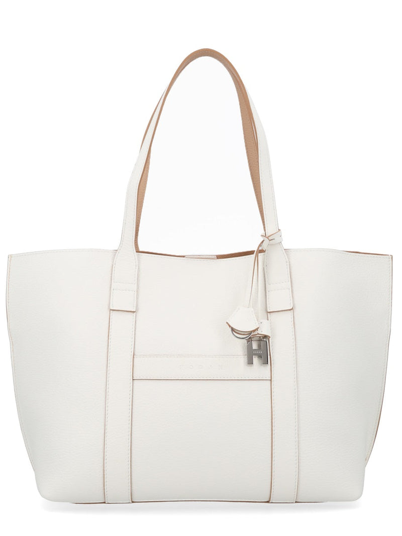 Hogan Calf Leather Shoulder Bag — White