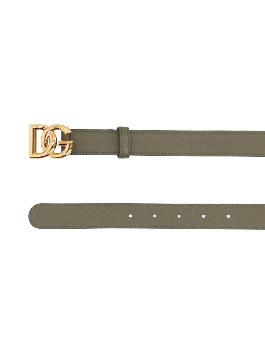 Dolce & Gabbana Leather Belt — Green