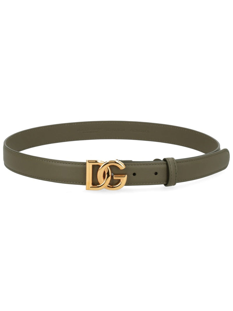 Dolce & Gabbana Leather Belt — Green