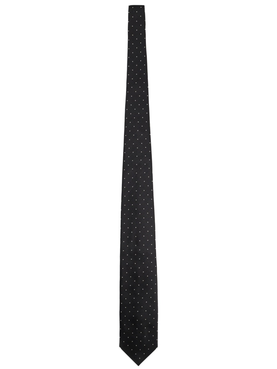 Tom Ford Printed Silk Necktie — Black Neckties