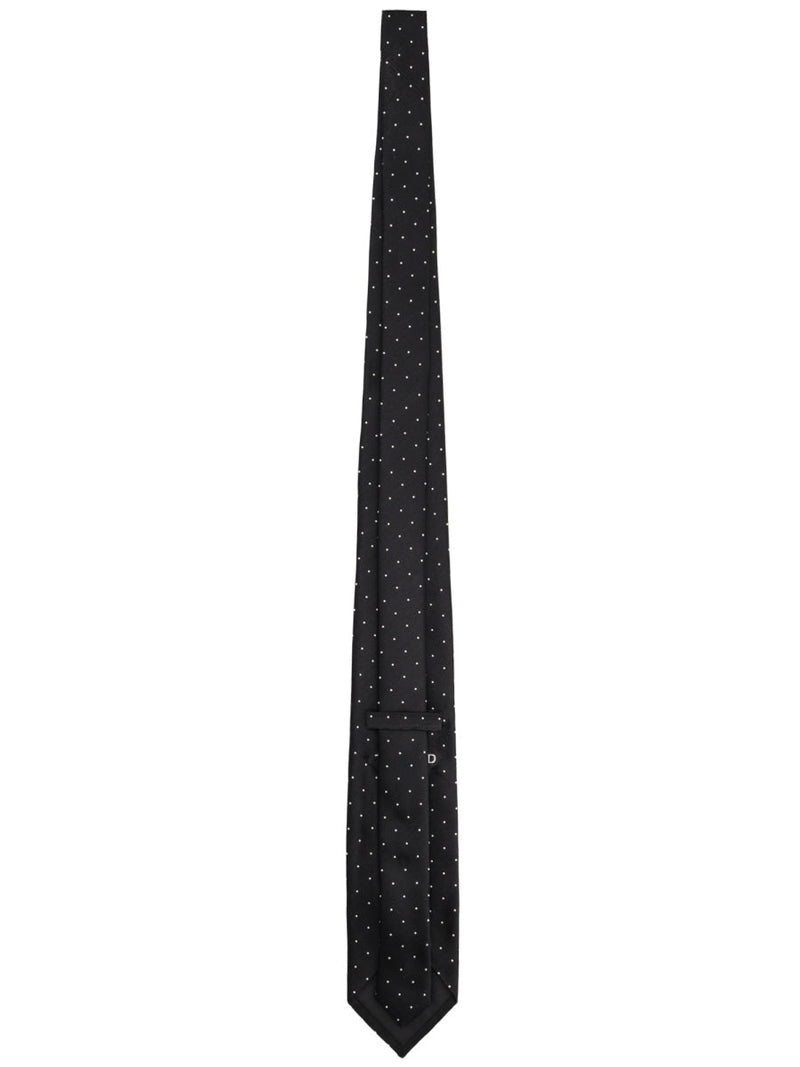 Tom Ford Printed Silk Necktie — Black Neckties