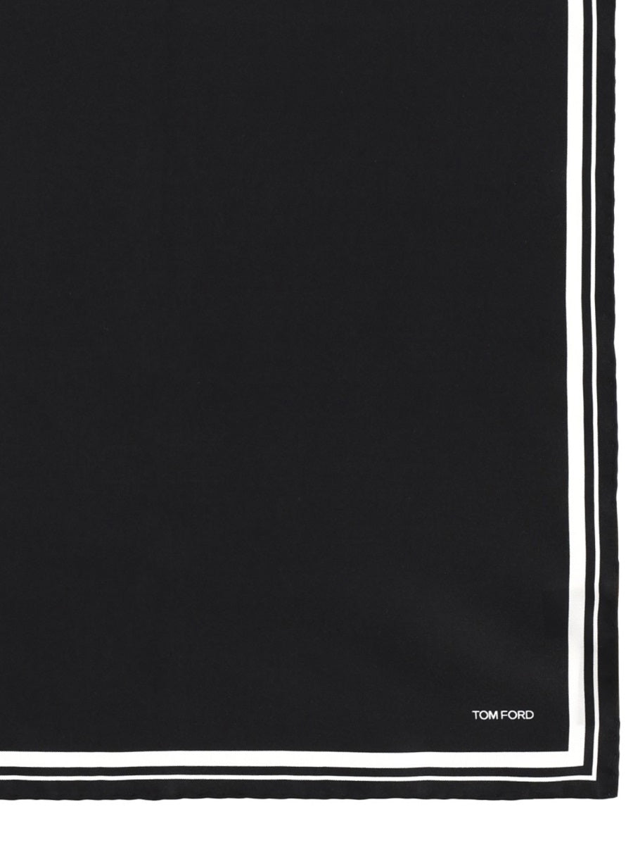 Tom Ford Silk Pocket Handkerchief — Black Accessory