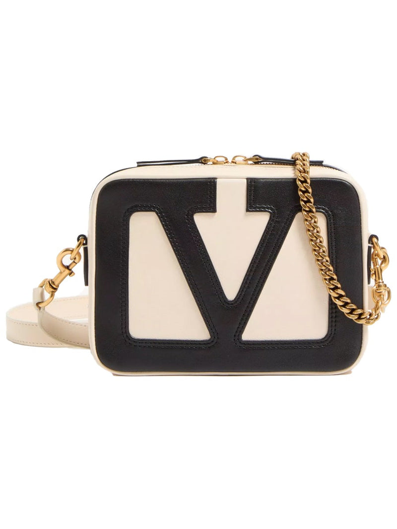 Valentino Garavani Viva Superstar Shoulder Bag — White Leather