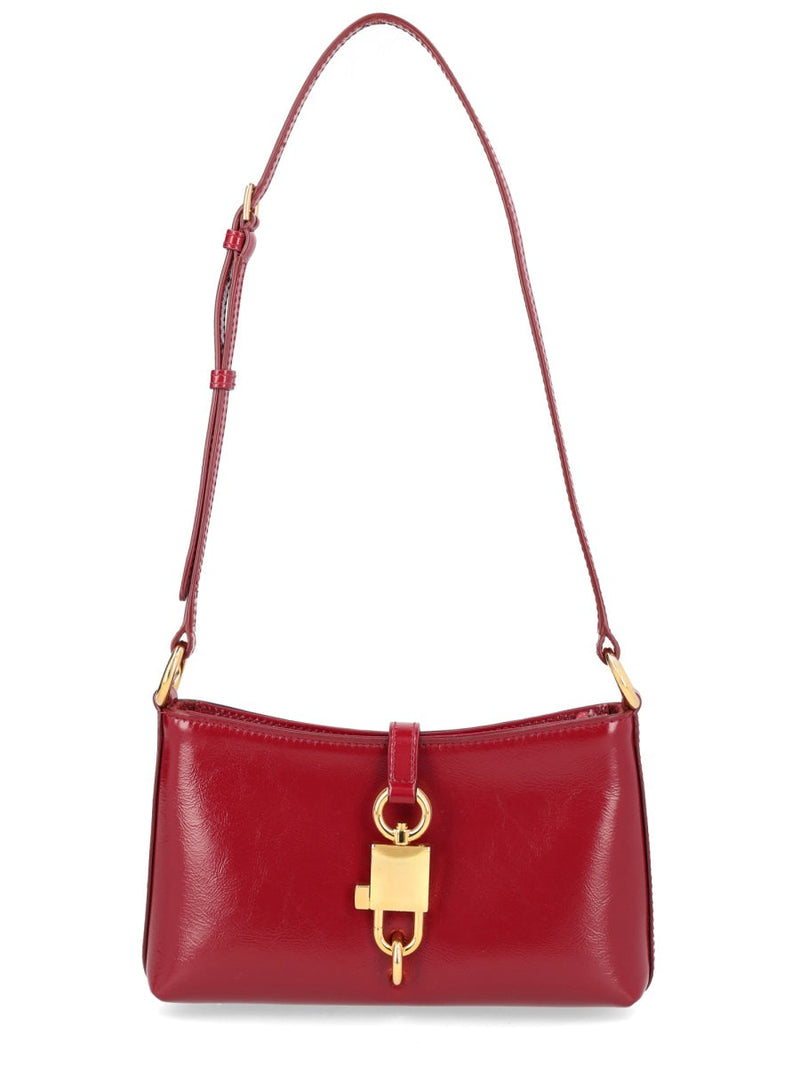 Dolce & Gabbana Lock Shoulder Bag — Red Leather