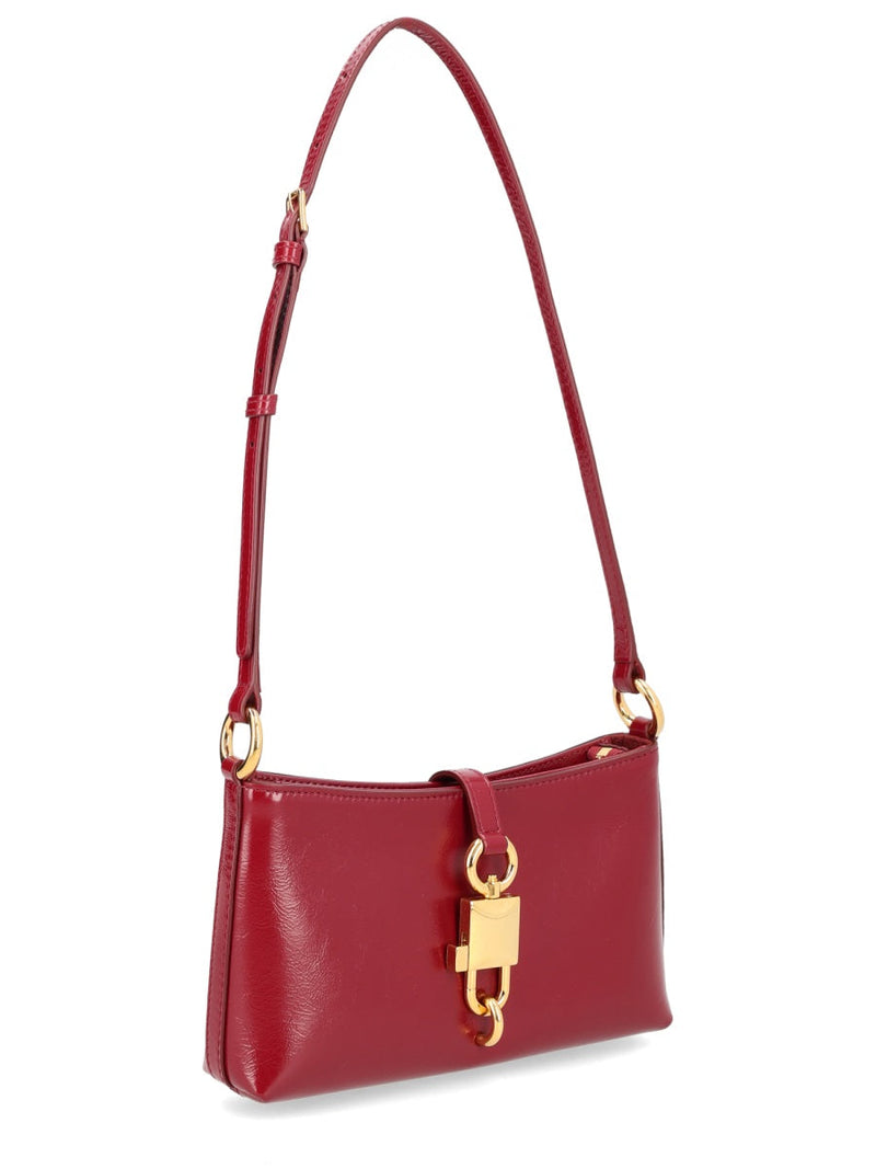 Dolce & Gabbana Lock Shoulder Bag — Red Leather