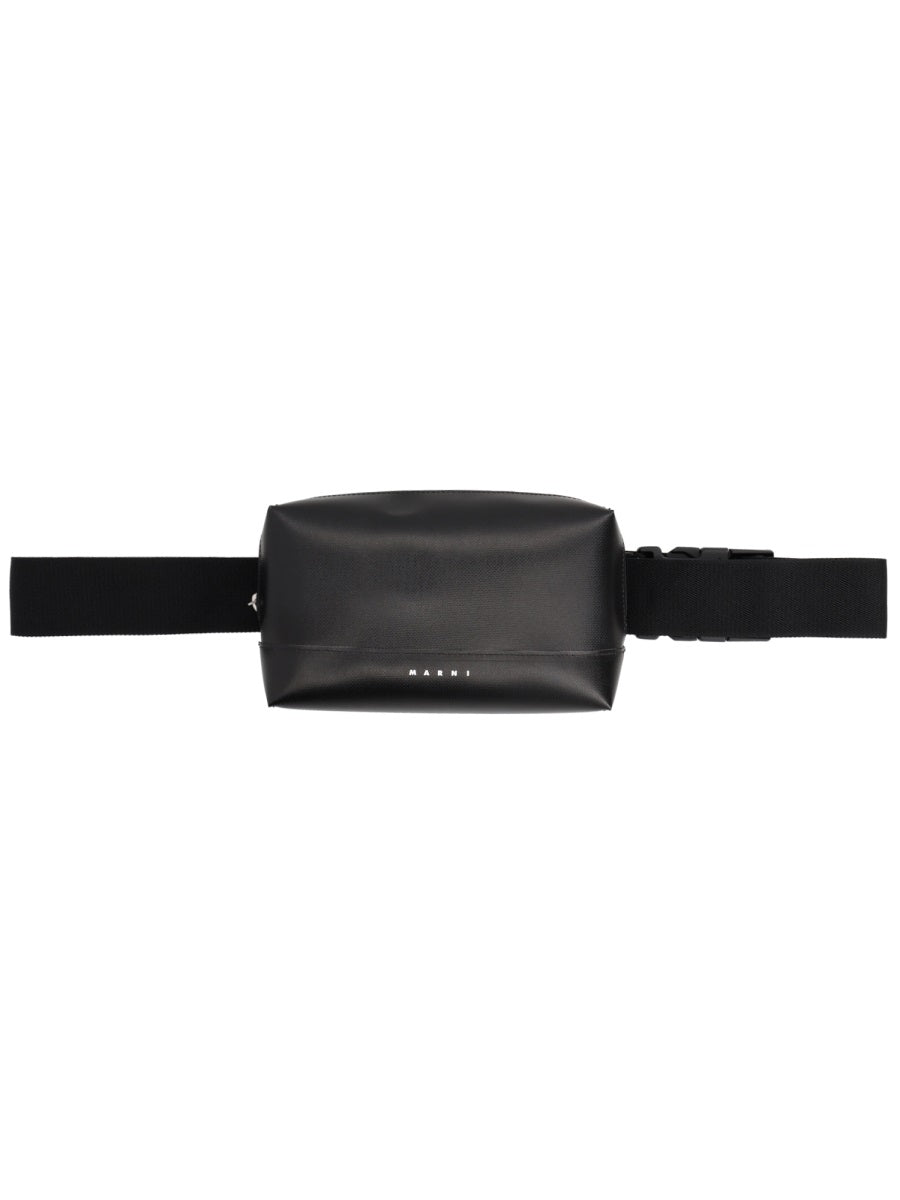 Marni Logo Pouch Belt Bag — Black Polyester