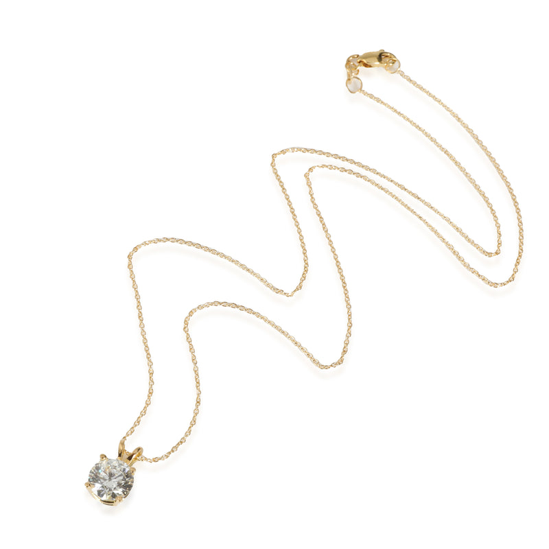 Diamond Solitaire Pendant 18k Yellow Gold (1.66 Ctw)