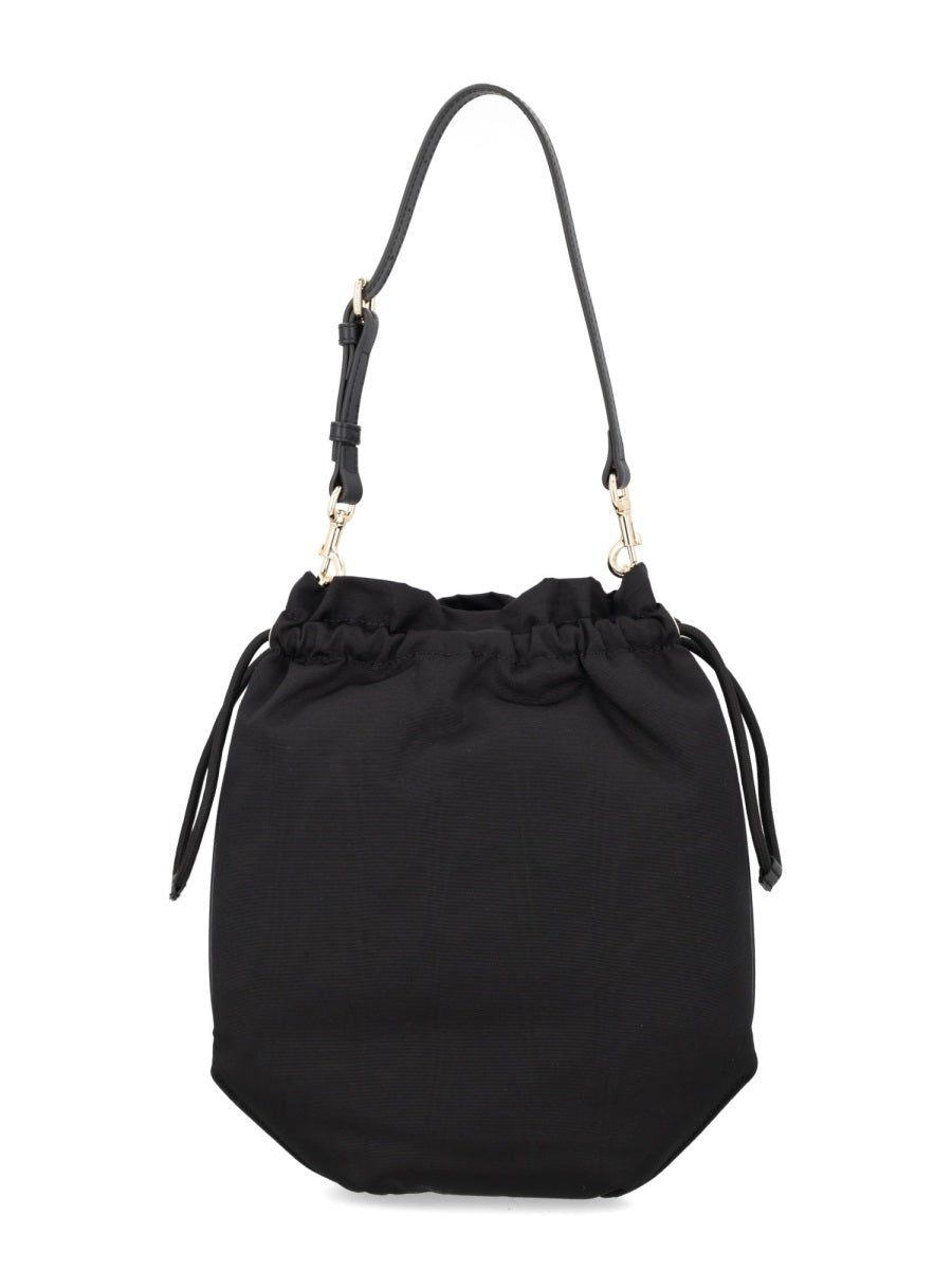 Vivienne Westwood Orb-Detail Viscose Shoulder Bag — Black