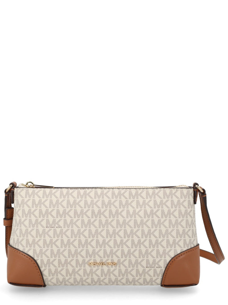 Michael Michael Kors Logo-Embellished Shoulder Bag — Beige 89.pvc