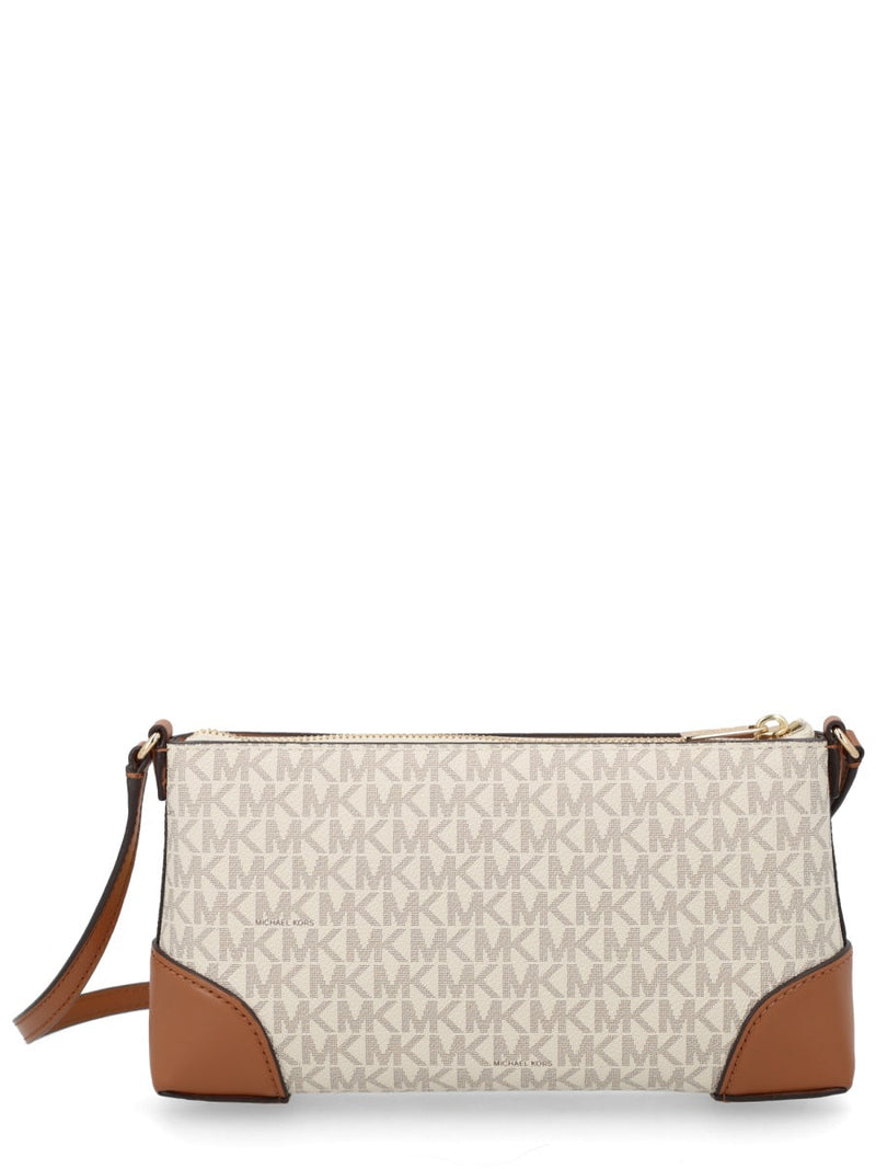 Michael Michael Kors Logo-Embellished Shoulder Bag — Beige 89.pvc