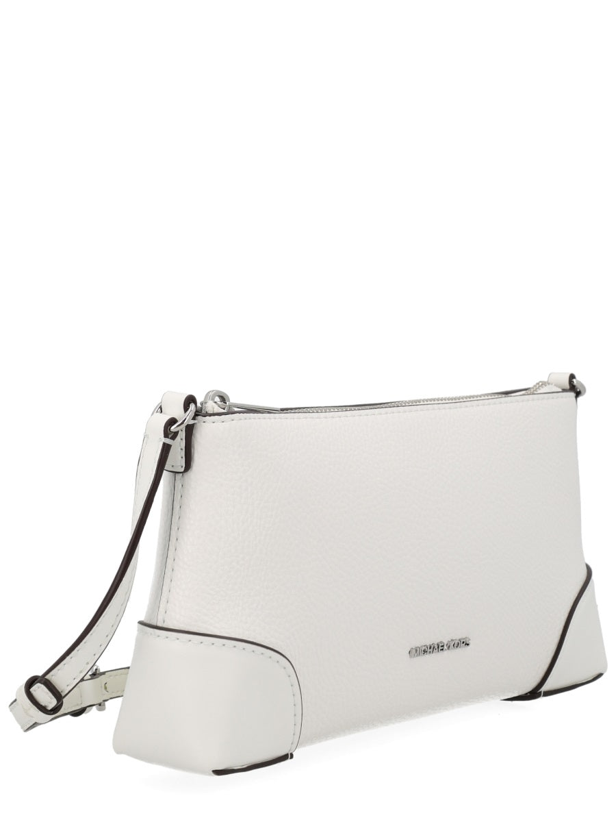 Michael Michael Kors Logo-Detailed Shoulder Bag — White Polyurethane