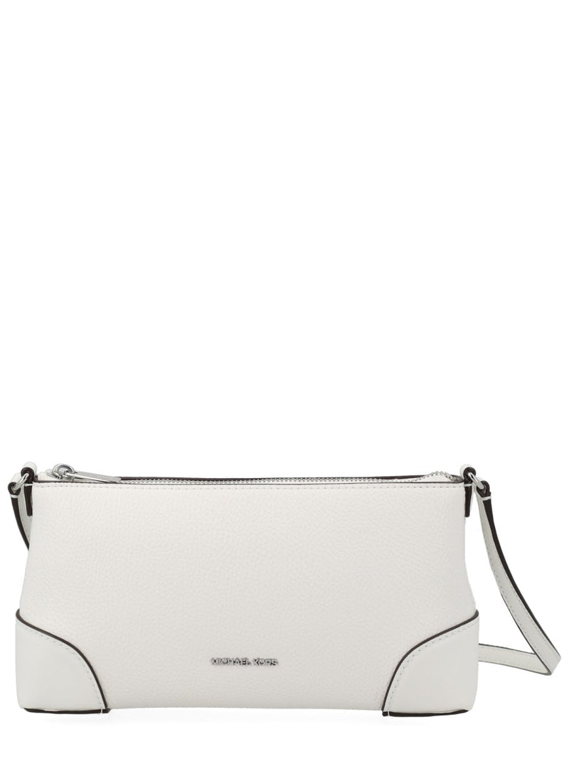 Michael Michael Kors Logo-Detailed Shoulder Bag — White Polyurethane