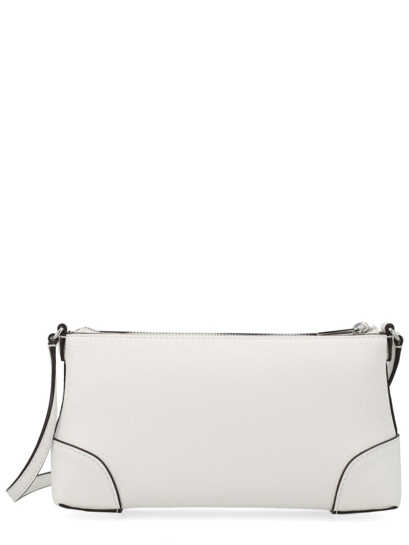 Michael Michael Kors Logo-Detailed Shoulder Bag — White Polyurethane