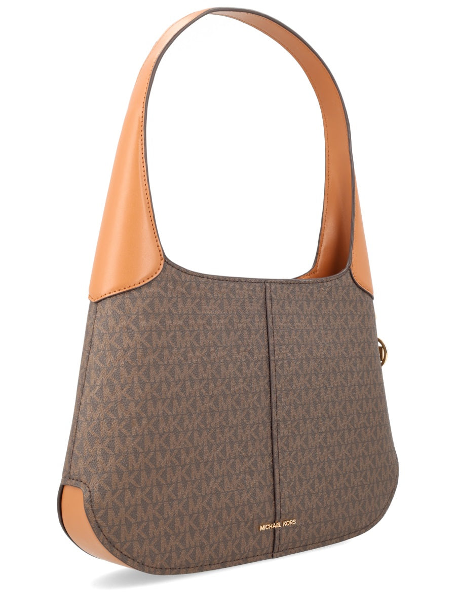 Michael Michael Kors Structured Pvc Shoulder Bag — Brown 89.pvc