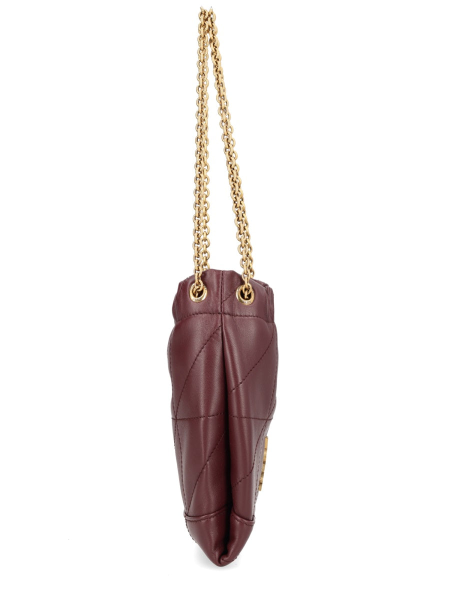 Saint Laurent Cassandre Shoulder Bag — Burgundy Lambskin