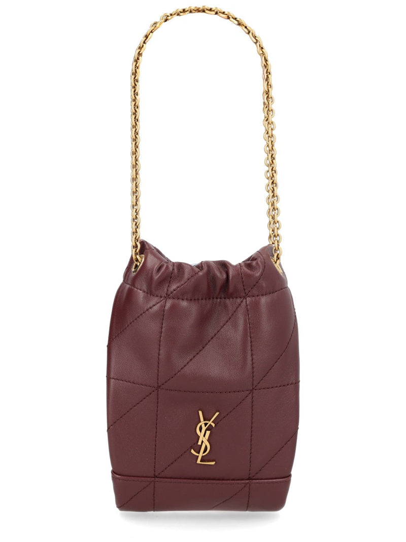 Saint Laurent Cassandre Shoulder Bag — Burgundy Lambskin