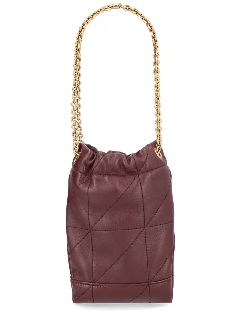 Saint Laurent Cassandre Shoulder Bag — Burgundy Lambskin