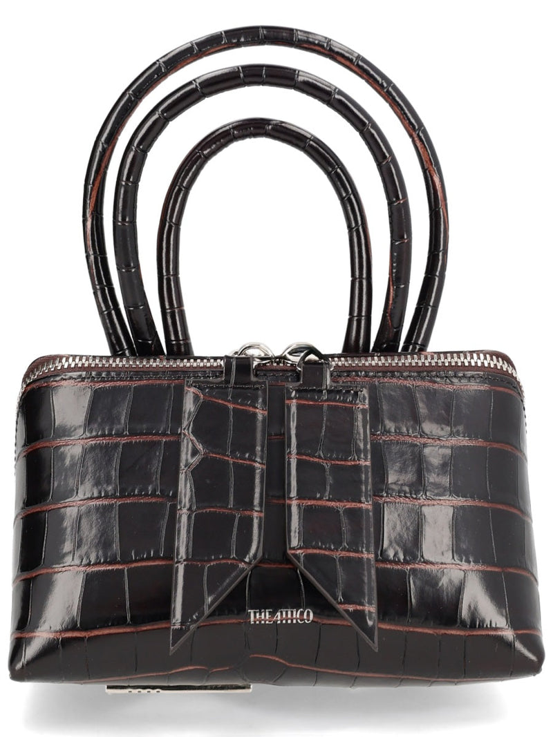 The Attico Friday Mini Bag — Brown Calf Leather