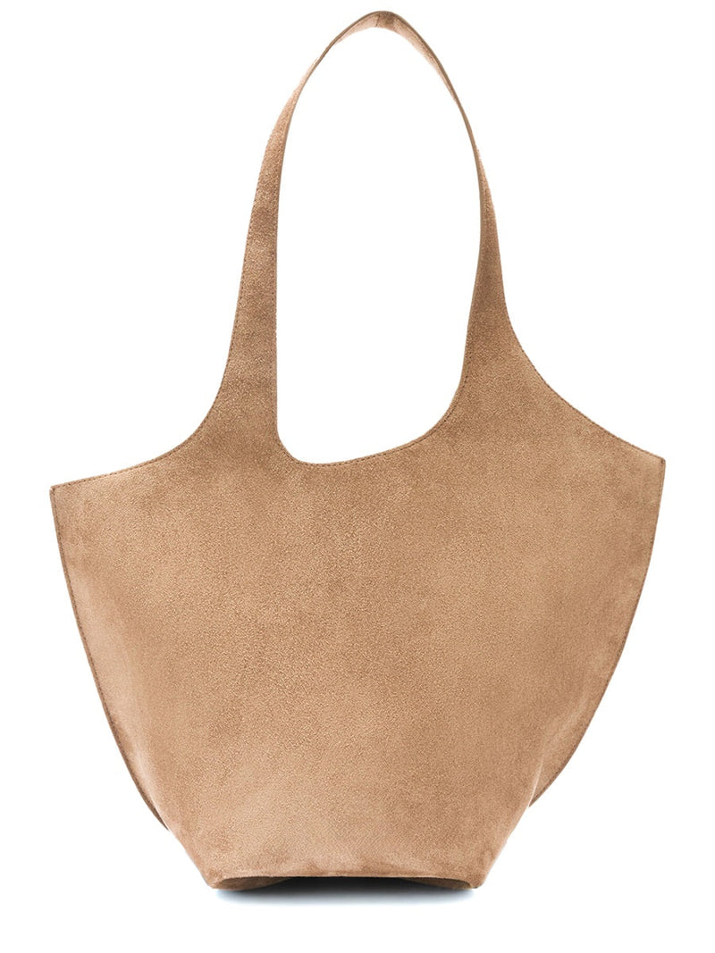 The Attico Scoop Shoulder Bag — Brown Leather