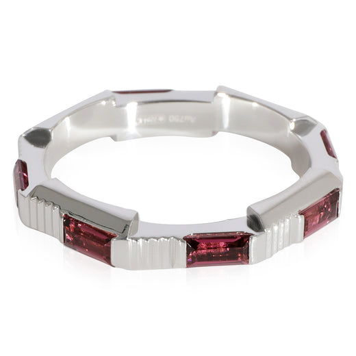 Gucci Link To Love Rubelite Band 18k White Gold