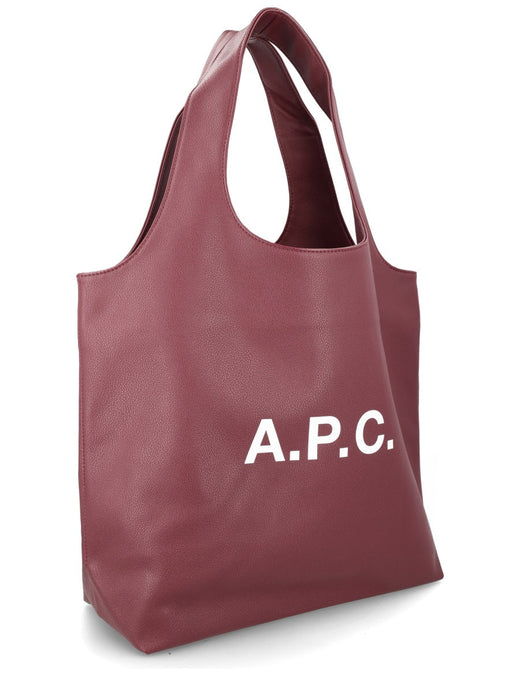 A.p.c. Ninon Tote Bag — Burgundy Polyurethane