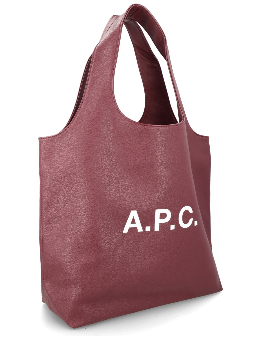 A.p.c. Ninon Tote Bag — Burgundy Polyurethane