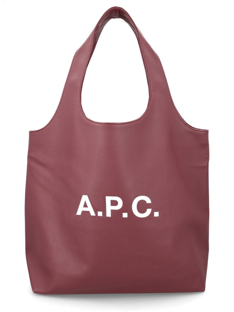 A.p.c. Ninon Tote Bag — Burgundy Polyurethane