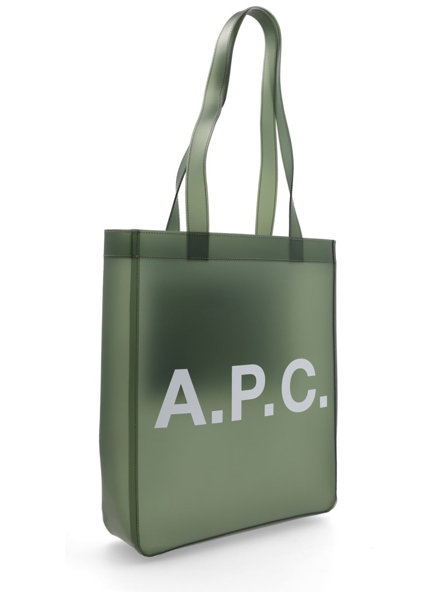 A.p.c. Thermoplastic Polyurethane Tote Bag — Green
