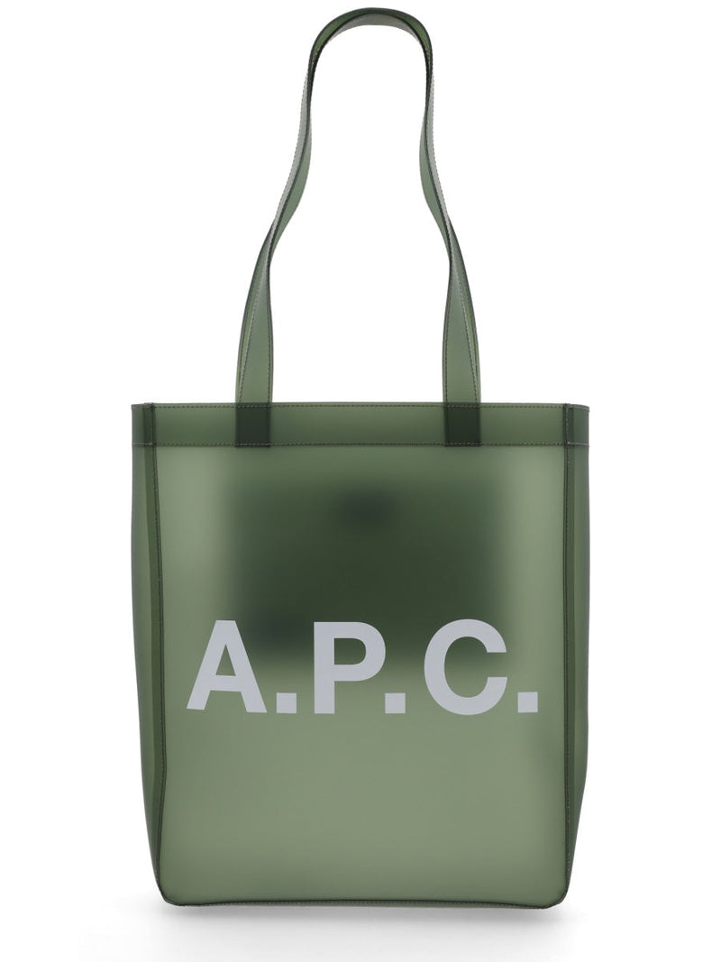 A.p.c. Thermoplastic Polyurethane Tote Bag — Green