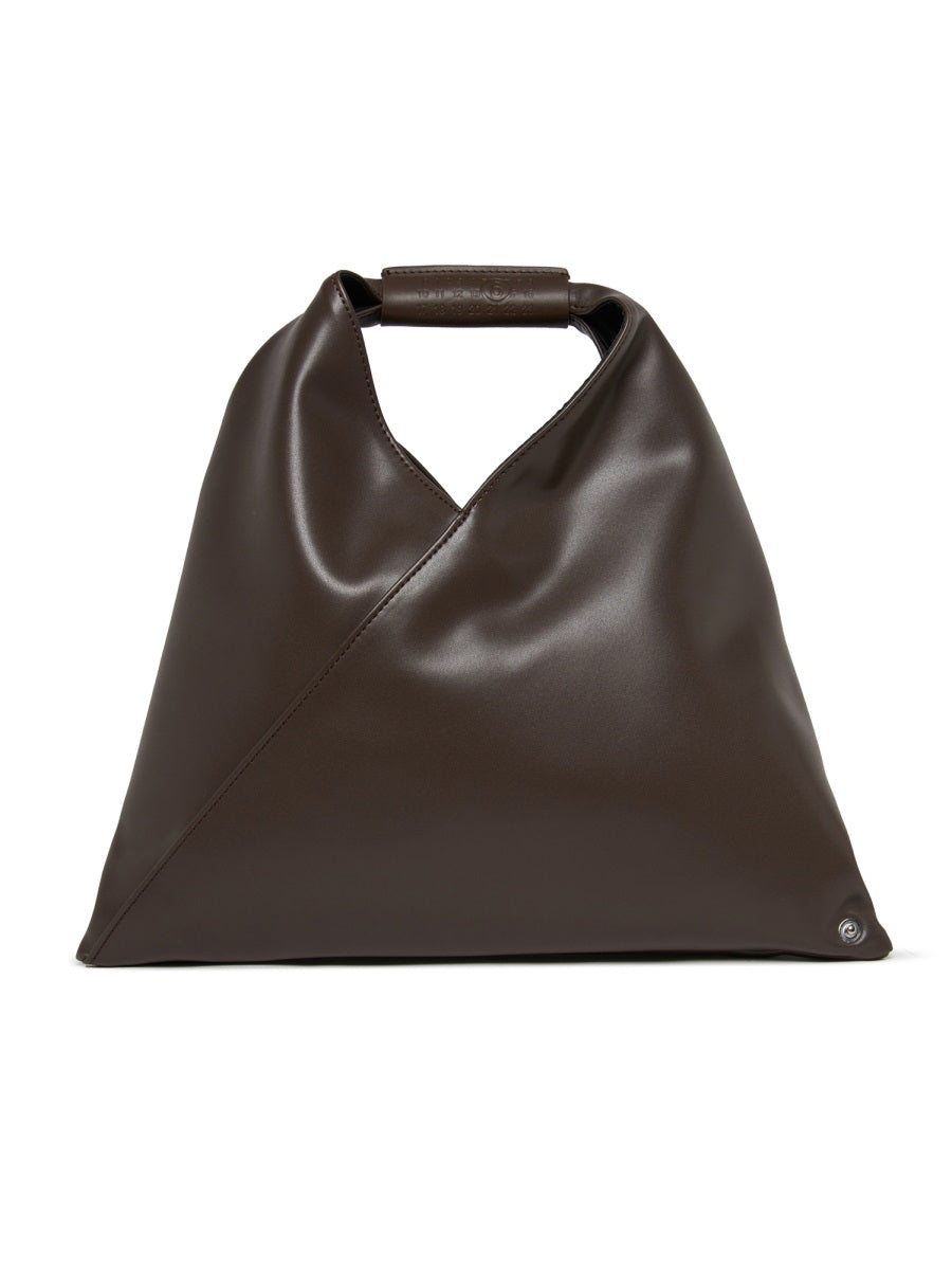 Mm6 Maison Margiela Minimalist Polyurethane Top Handle Bag — Black