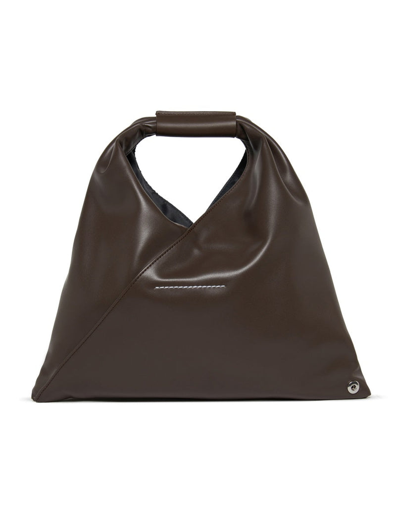 Mm6 Maison Margiela Minimalist Polyurethane Top Handle Bag — Black
