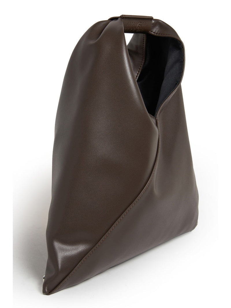 Mm6 Maison Margiela Minimalist Polyurethane Top Handle Bag — Black