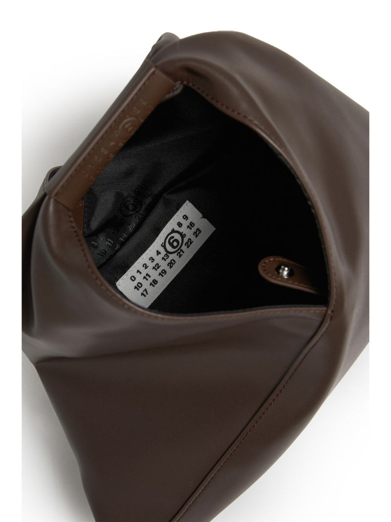 Mm6 Maison Margiela Minimalist Polyurethane Top Handle Bag — Black