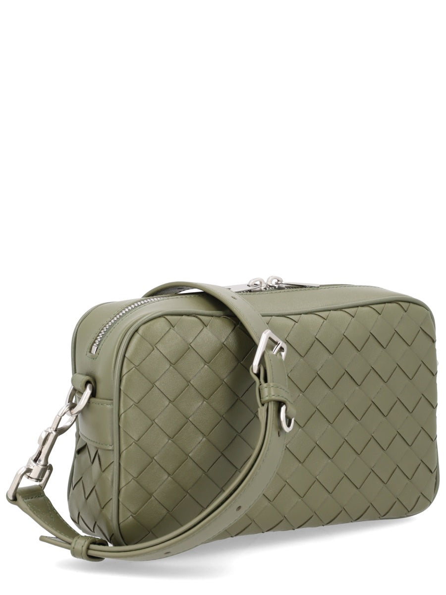 Bottega Veneta Intrecciato Braided Calf Leather Shoulder Bag — Green
