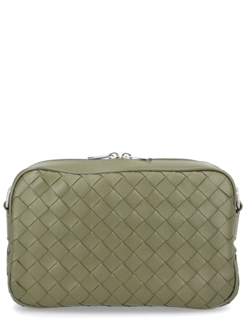 Bottega Veneta Intrecciato Braided Calf Leather Shoulder Bag — Green
