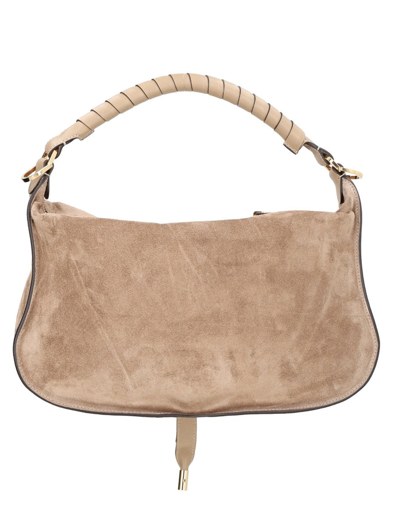 Chloé Marcie Shoulder Bag — Beige Leather