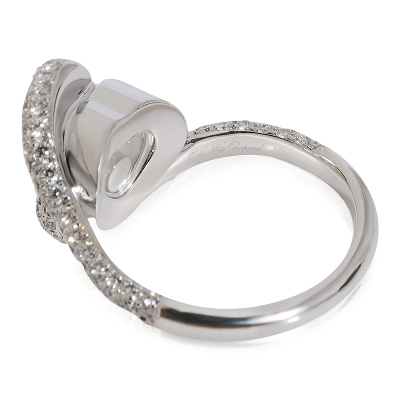 Chopard Happy Diamond Heart Ring 18k White Gold 0.86 Ctw Fashion