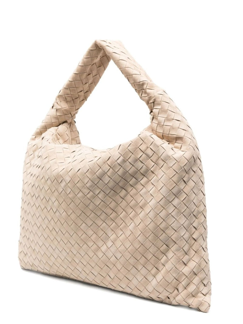 Bottega Veneta Hop Shoulder Bag — Beige Calf Leather