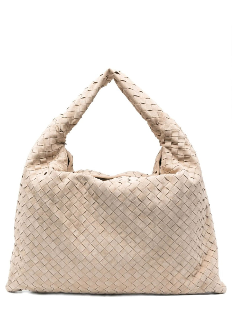 Bottega Veneta Hop Shoulder Bag — Beige Calf Leather
