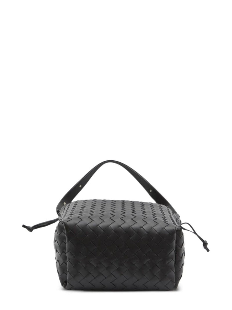 Bottega Veneta Shoulder Bag — Black Calf Leather