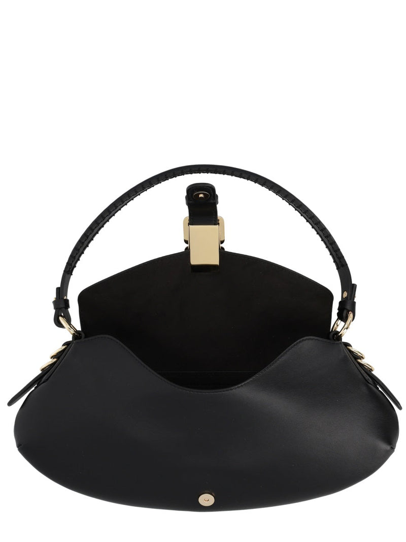 Ganni Shoulder Bag — Black Recycled Leather