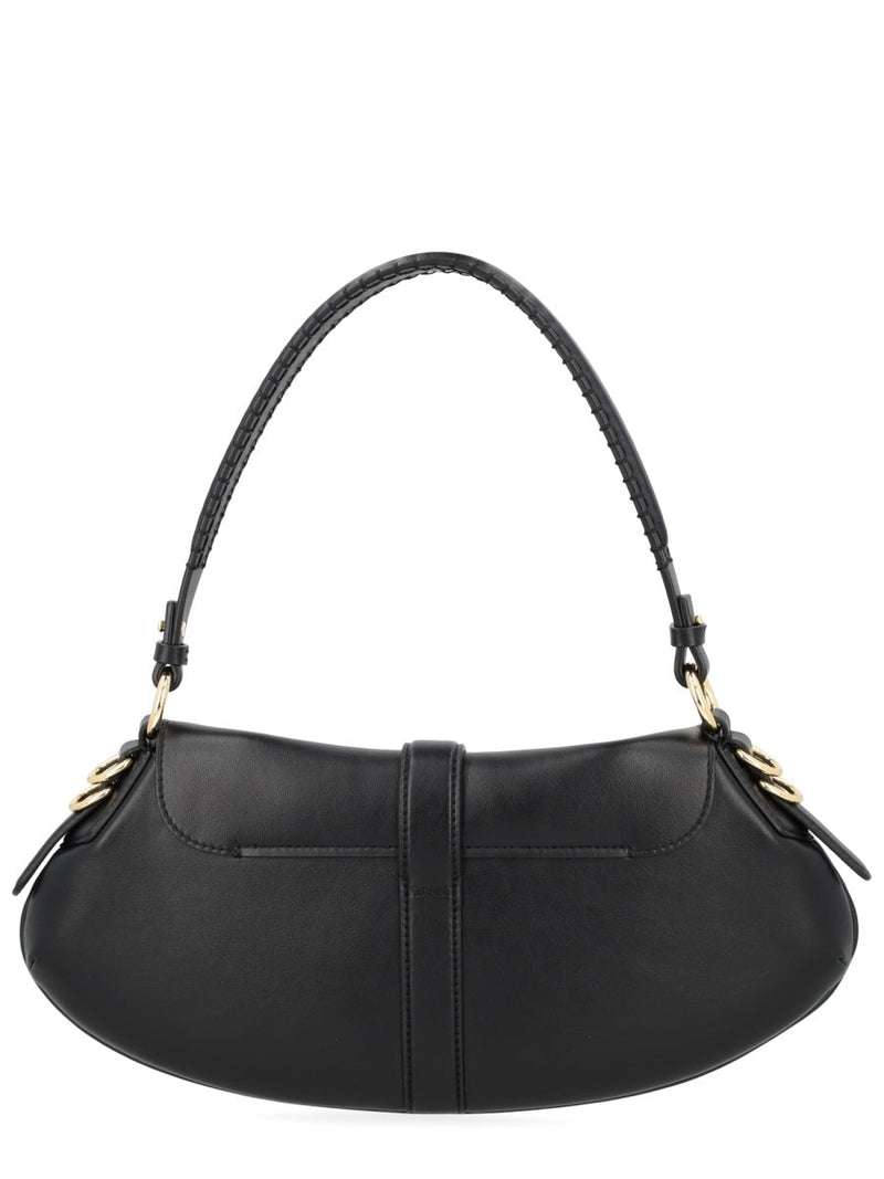 Ganni Shoulder Bag — Black Recycled Leather