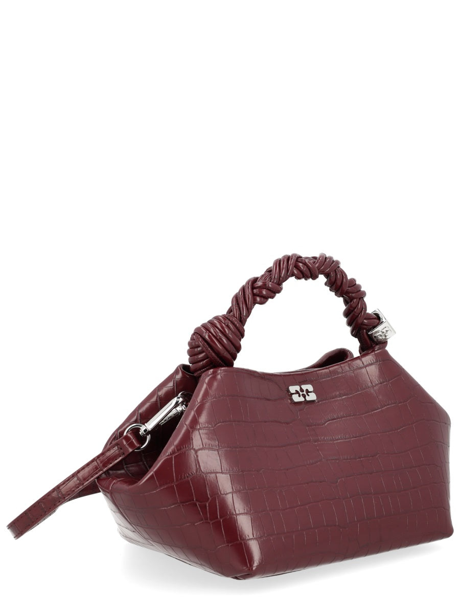 Ganni Bou Shoulder Bag — Burgundy Recycled Leather