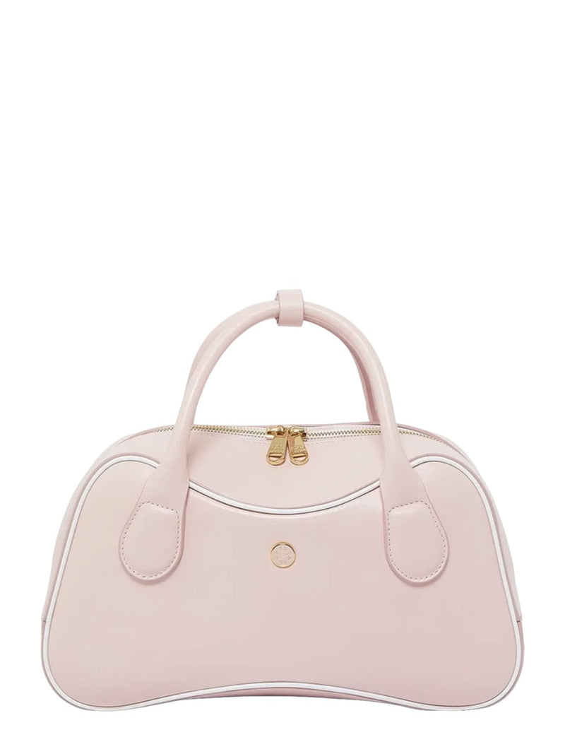 Casablanca Calf Leather Micro Bowling Shoulder Bag — Pink